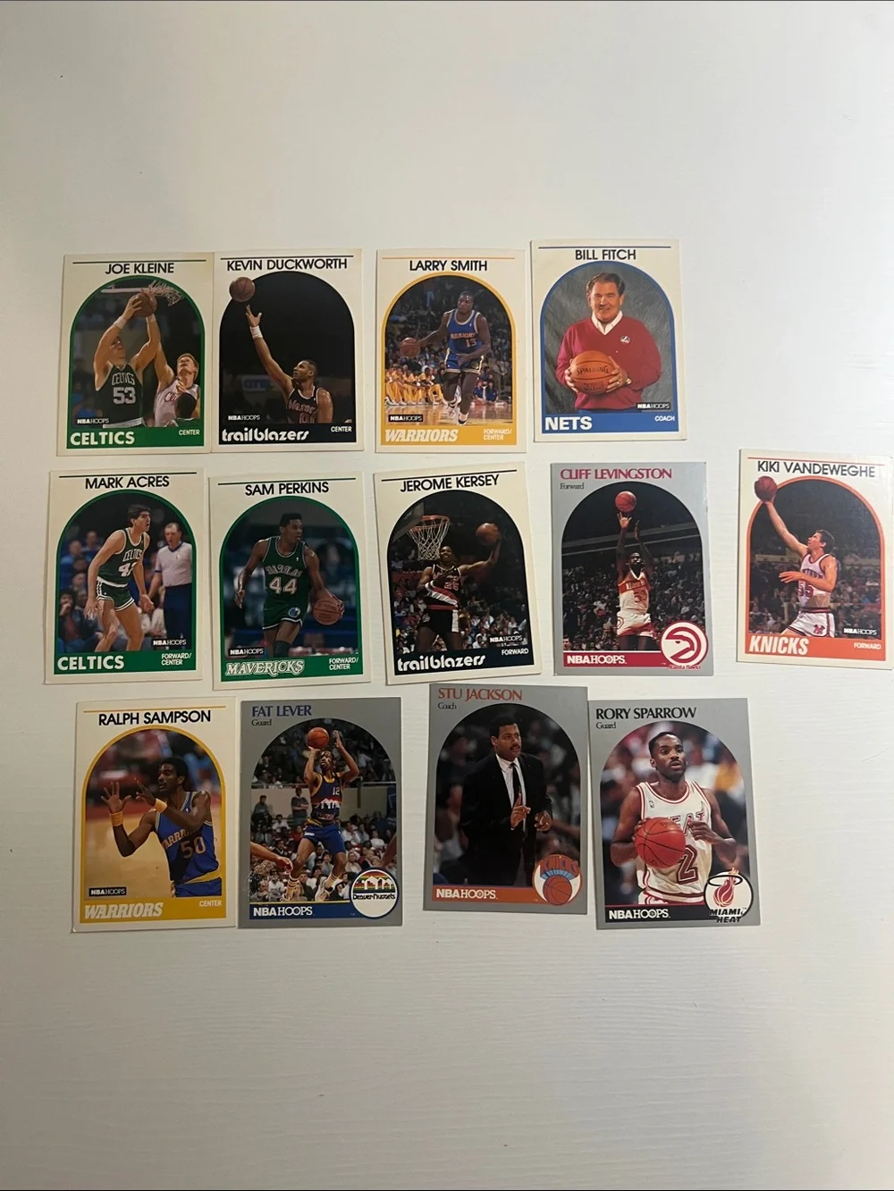 1990-91s NBA Hoops Basketball Card Lot (13 in Lot)
